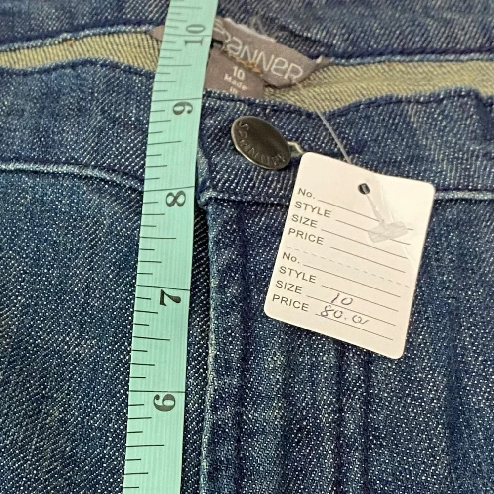 SPANNER JEANS‎ - NWT - SIZE 10 - DARK WASH -HIGH RISE CUT BOOTCUT DISTRESSED B8